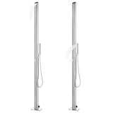 Vidaxl Outdoor -Dusche 220 cm Edelstahl