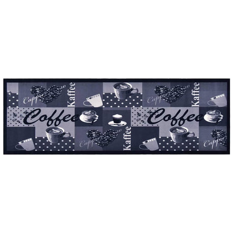 Vidaxl Küchenmatte waschbarer Kaffee 45x150 cm blau