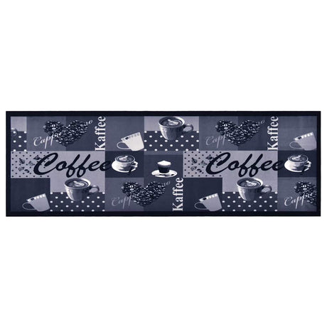 Vidaxl Küchenmatte waschbarer Kaffee 60x180 cm Blau