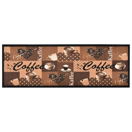 Vidaxl Küchenmatte waschbarer Kaffee 60x300 cm braun