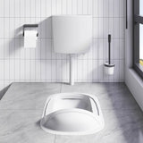 Vidaxl Toilettenboden mit Wasserversorgung am Boden 3 6 l Grau