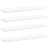 Vidaxl wandschappen 4 st 40x10x1,5 cm bewerkt hout wit
