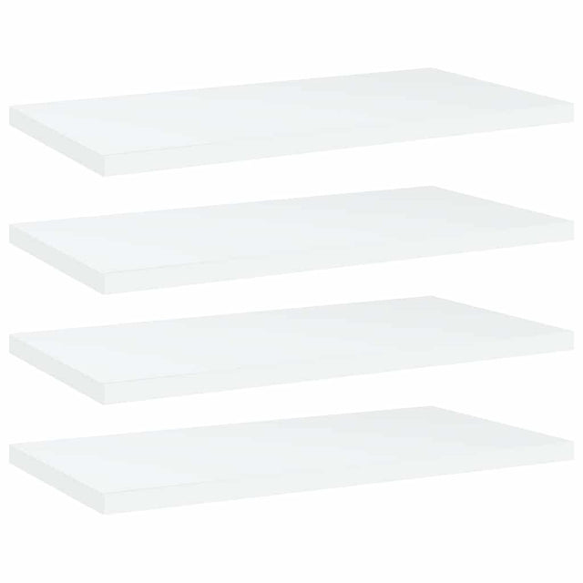 Vidaxl wandschappen 4 st 40x20x1,5 cm bewerkt hout wit