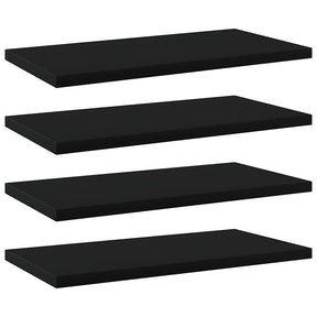 Vidaxl wandschappen 4 st 40x20x1,5 cm bewerkt hout zwart