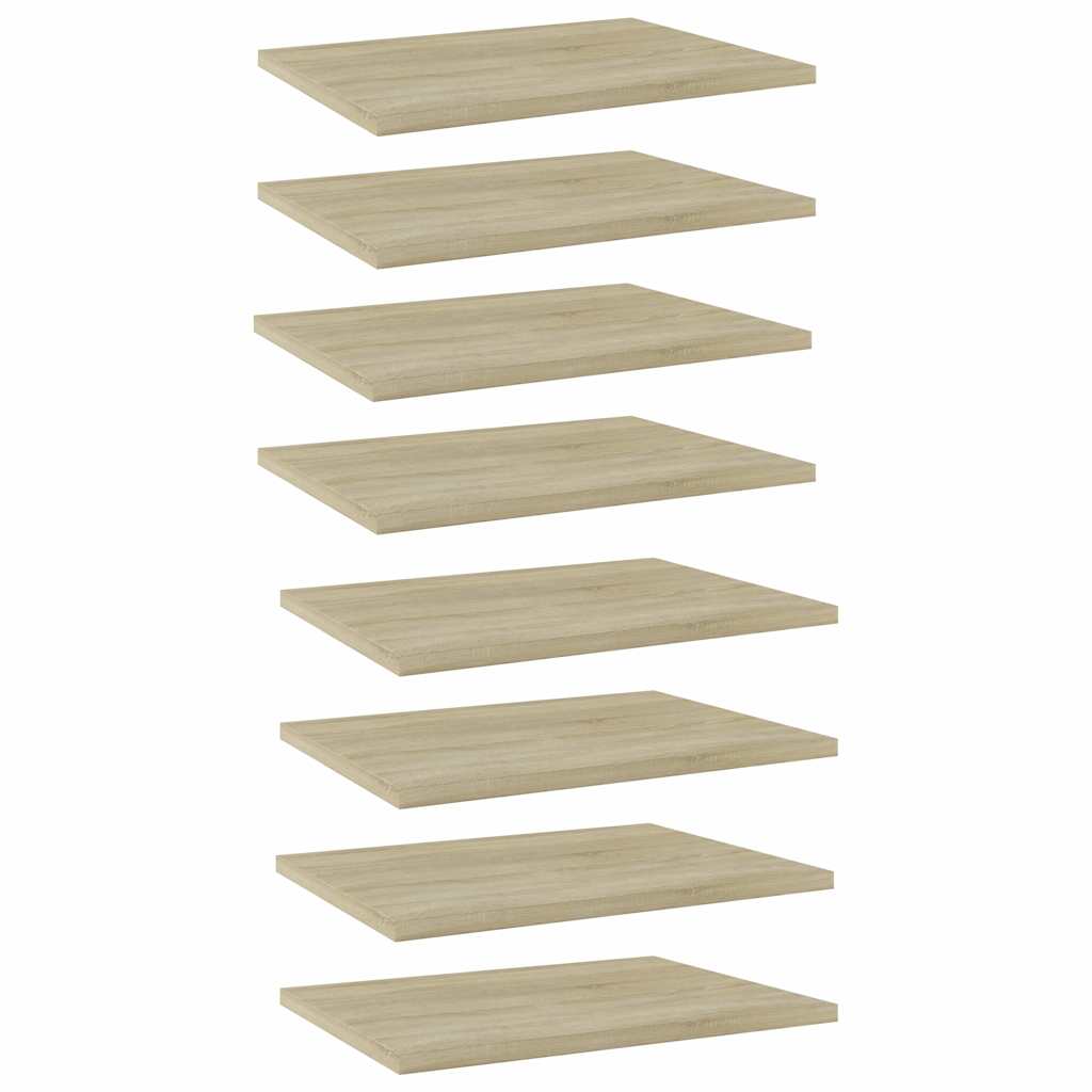 Vidaxl wandschappen 8 st 40x30x1,5 cm spaanplaat sonoma eikenkleurig