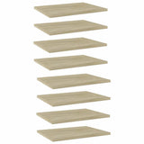 Vidaxl wandschappen 8 st 40x30x1,5 cm spaanplaat sonoma eikenkleurig