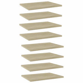 Vidaxl wandschappen 8 st 40x30x1,5 cm spaanplaat sonoma eikenkleurig