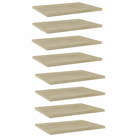 Vidaxl wandschappen 8 st 40x30x1,5 cm spaanplaat sonoma eikenkleurig