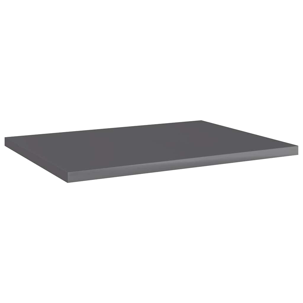 Vidaxl wandschappen 4 st 40x30x1,5 cm spaanplaat hoogglans grijs