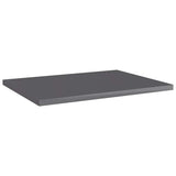 Vidaxl wandschappen 4 st 40x30x1,5 cm spaanplaat hoogglans grijs