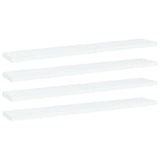 Vidaxl wandschappen 4 st 60x10x1,5 cm bewerkt hout wit
