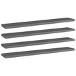 Vidaxl wandschappen 4 st 60x10x1,5 cm spaanplaat hoogglans grijs