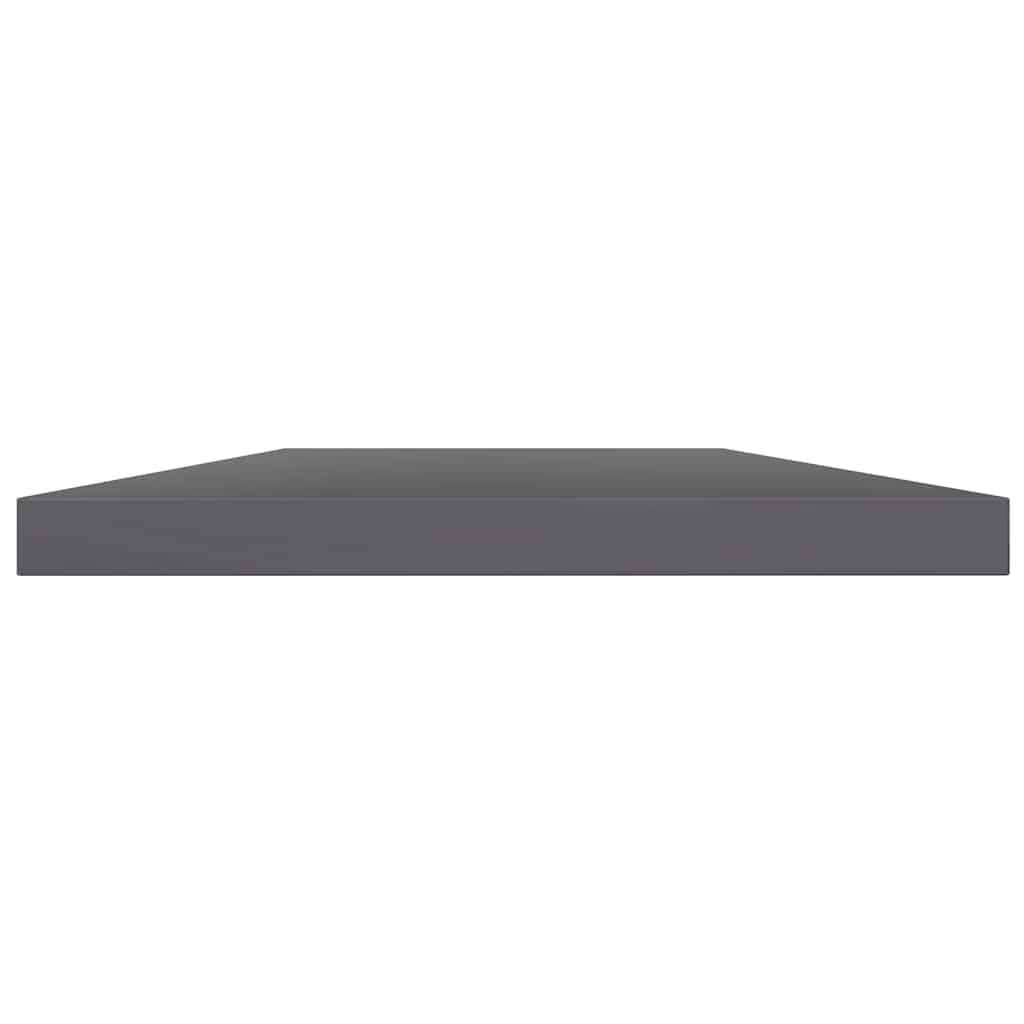 Vidaxl wandschappen 4 st 60x10x1,5 cm spaanplaat hoogglans grijs