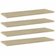Vidaxl wandschappen 4 st 60x20x1,5 cm spaanplaat sonoma eikenkleurig