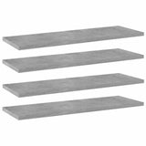 Vidaxl wandschappen 4 st 60x20x1,5 cm spaanplaat betongrijs