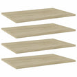 Vidaxl wandschappen 4 st 60x40x1,5 cm bewerkt hout sonoma eikenkleurig