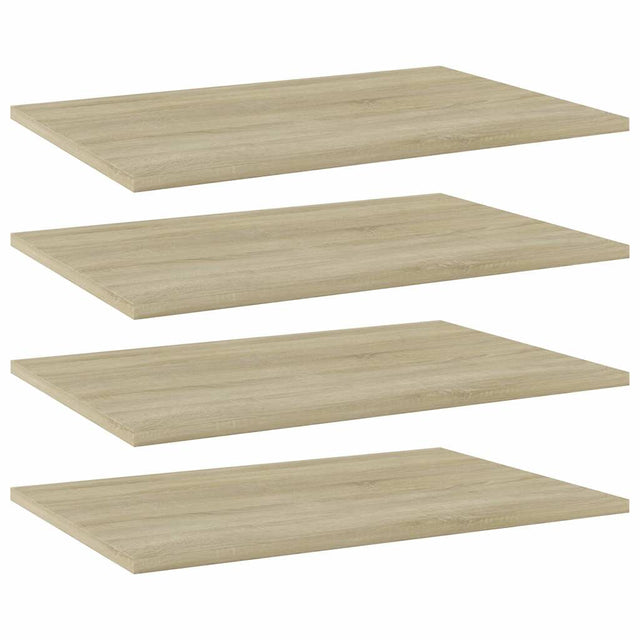 Vidaxl wandschappen 4 st 60x40x1,5 cm bewerkt hout sonoma eikenkleurig