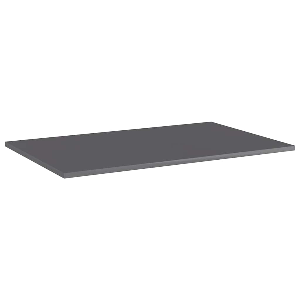 Vidaxl wandschappen 4 st 80x50x1,5 cm spaanplaat hoogglans grijs