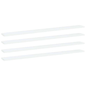 Vidaxl wandschappen 4 st 100x10x1,5 cm spaanplaat wit