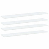 Vidaxl wandschappen 4 st 100x20x1,5 cm bewerkt hout wit