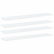 Vidaxl wandschappen 4 st 100x20x1,5 cm bewerkt hout wit