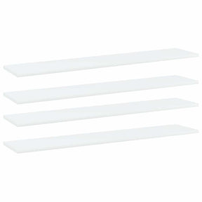 Vidaxl wandschappen 4 st 100x20x1,5 cm bewerkt hout wit