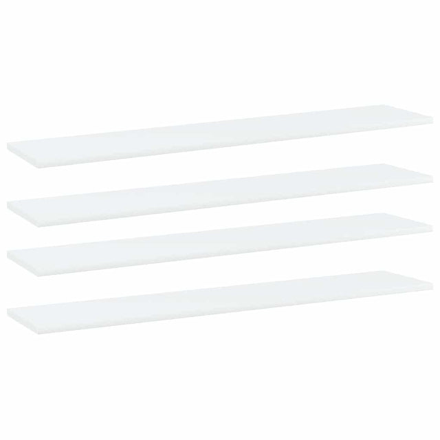 Vidaxl wandschappen 4 st 100x20x1,5 cm bewerkt hout wit
