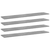 Vidaxl wandschappen 4 st 100x20x1,5 cm bewerkt hout betongrijs