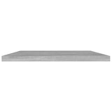 Vidaxl wandschappen 4 st 100x20x1,5 cm bewerkt hout betongrijs