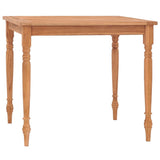 Vidaxl tafel batavia 85x85x75 cm massief teakhout