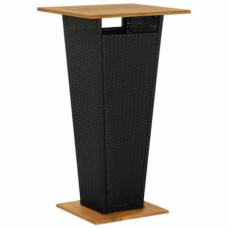 Vidaxl 3-delige tuinbarset met kussens poly rattan zwart
