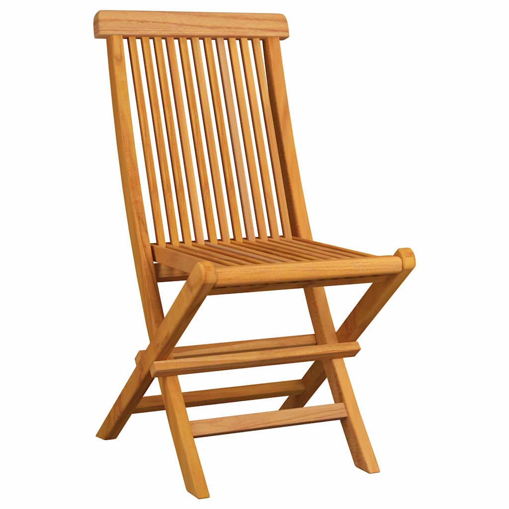 Vidaxl tuinstoelen 4 st met zwarte kussens massief teakhout