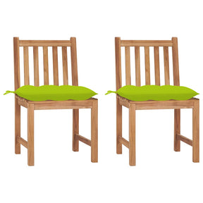 Vidaxl tuinstoelen 2 st met kussens massief teakhout