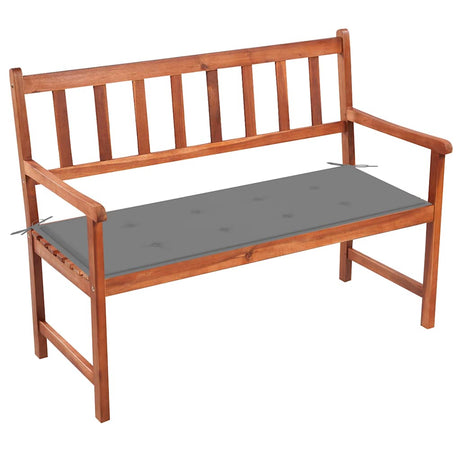 Vidaxl tuinbank met kussen 120 cm massief acaciahout