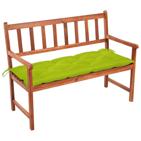 Vidaxl tuinbank met kussen 120 cm massief acaciahout