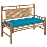 Vidaxl tuinbank met kussen 120 cm bamboe