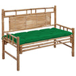 Vidaxl tuinbank met kussen 120 cm bamboe