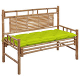 Vidaxl tuinbank met kussen 120 cm bamboe