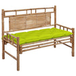 Vidaxl tuinbank met kussen 120 cm bamboe
