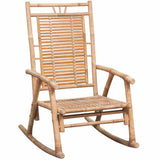 Vidaxl schommelstoel met kussen bamboe