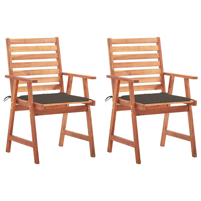 Vidaxl tuinstoelen 2 st met kussens massief acaciahout