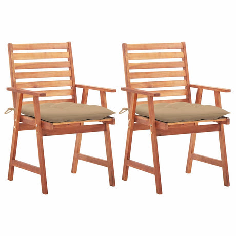 Vidaxl tuinstoelen 2 st met kussens massief acaciahout