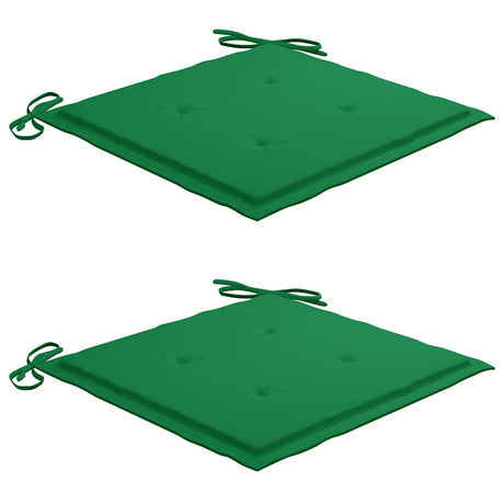 Vidaxl set van 2 klapstoelen met kussens, gemaakt van massief acaciahout.