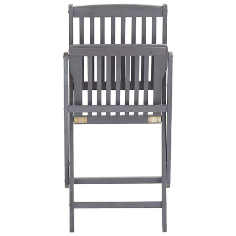 Vidaxl set van 2 klapstoelen met kussens, gemaakt van massief acaciahout.