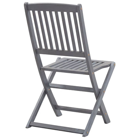 Vidaxl set van 2 klapstoelen met kussens, gemaakt van massief acaciahout.
