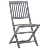 Vidaxl tuinstoelen 2 st inklapbaar met kussens massief acaciahout