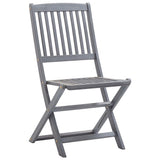 Vidaxl tuinstoelen 2 st inklapbaar met kussens massief acaciahout