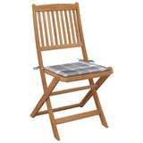 Vidaxl tuinstoelen 2 st inklapbaar met kussens massief acaciahout