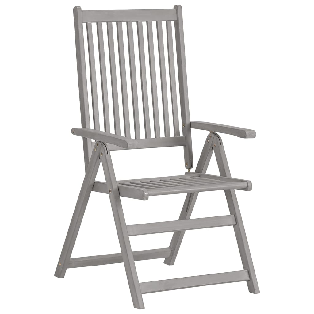 Vidaxl tuinstoelen 3 st verstelbaar met kussens massief acaciahout