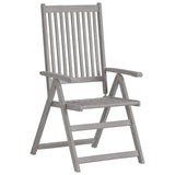 Vidaxl tuinstoelen 3 st verstelbaar met kussens massief acaciahout